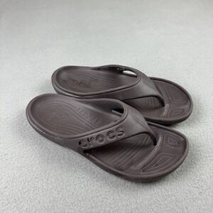 Crocs Baya II Flip Flop Sandals Brown‎ Slip On Slides Unisex Men's 9 Women's 11